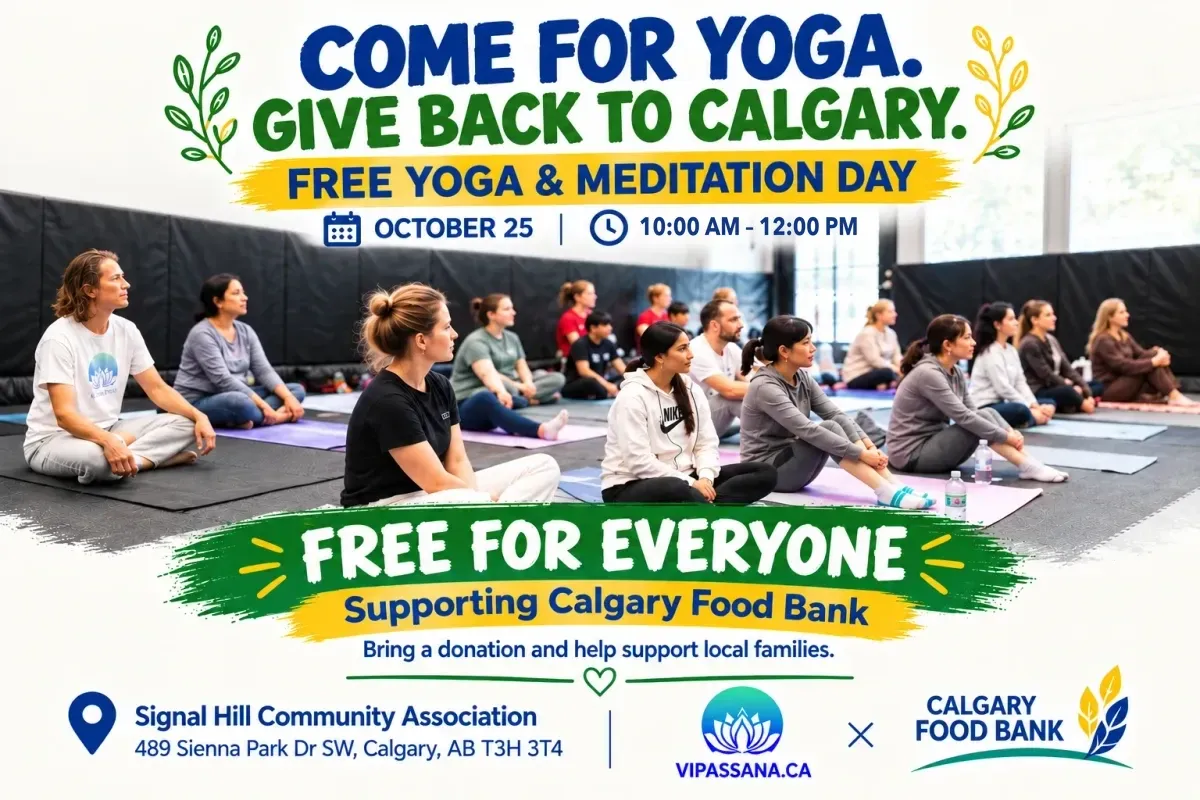 Free Yoga & Meditation Day in Calgary, October 25, 10:00 AM to 12:00 PM, Signal Hill Community Association, supporting Calgary Food Bank