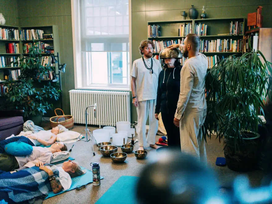 Vipassana retreat with a sound bath