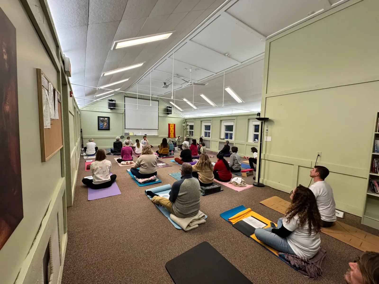 Group meditation during the Vipassana retreat